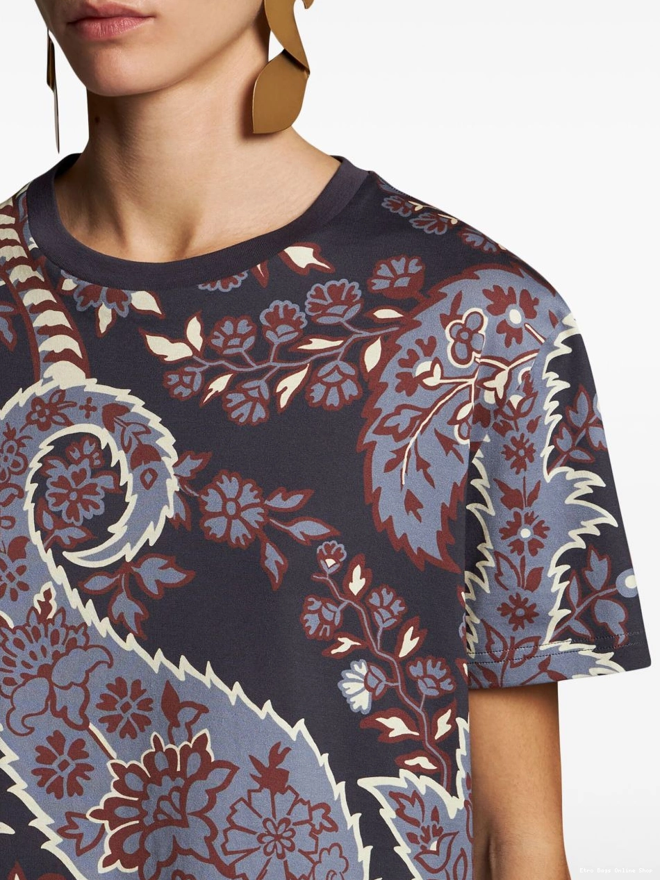 Affordable t-shirt paisley-print Women ETRO cotton 0305