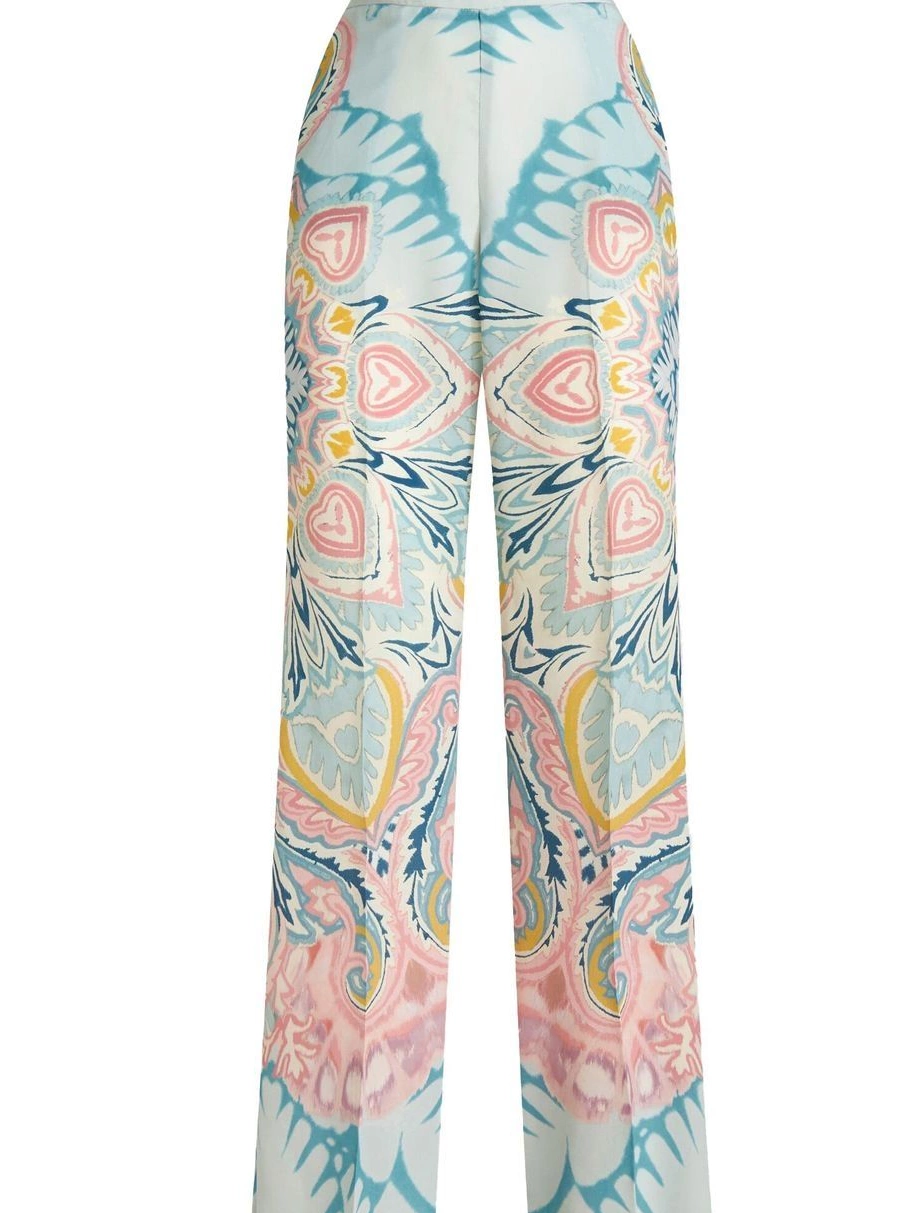 Cheap trousers ETRO paisley-print Women satin-finish 0303