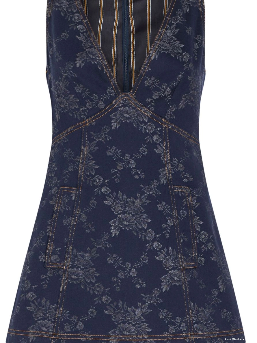 Cheap denim minidress floral-jacquard ETRO Women 0303