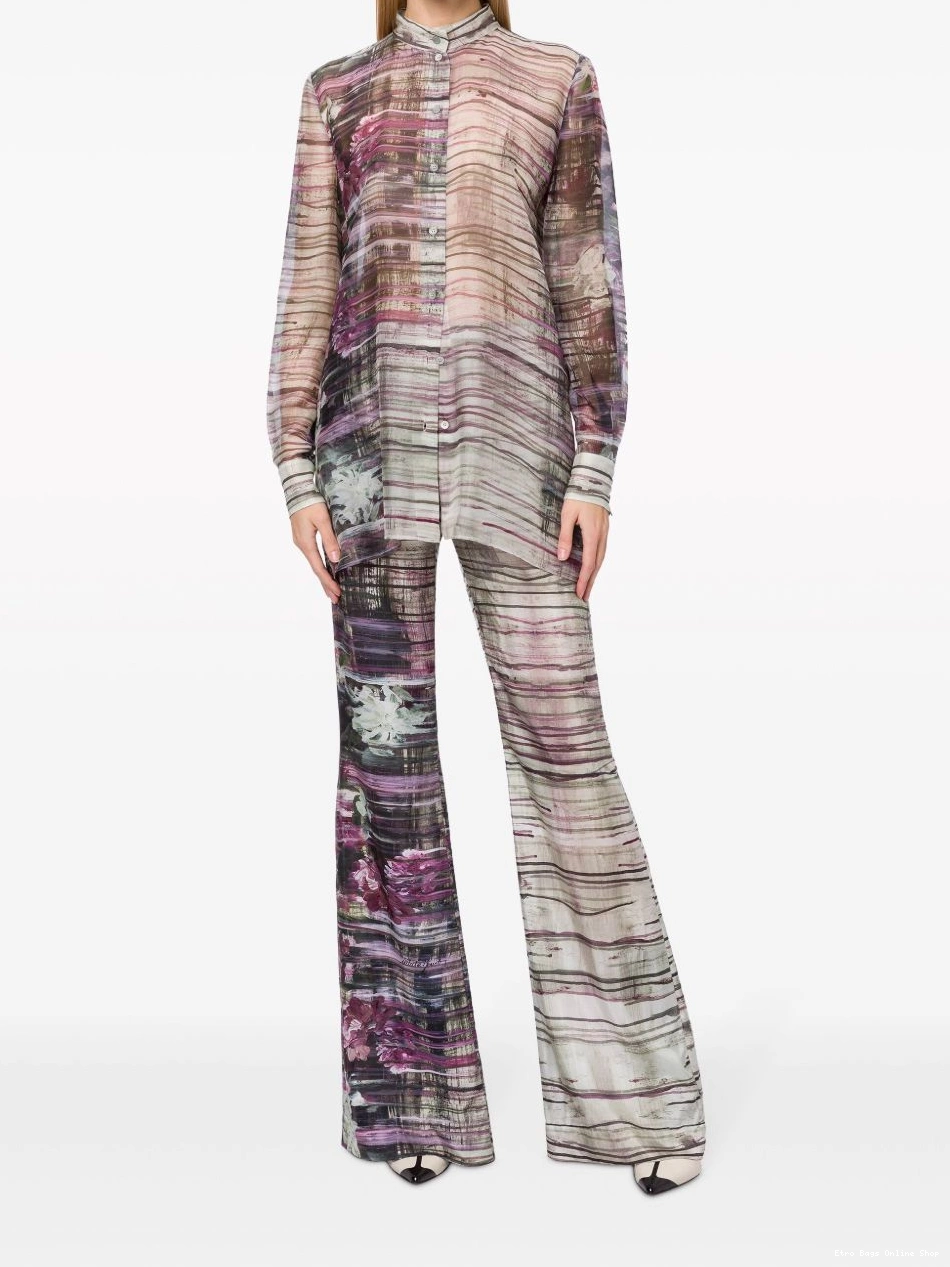 Cheap Women shirt silk painterly-print ETRO 0304