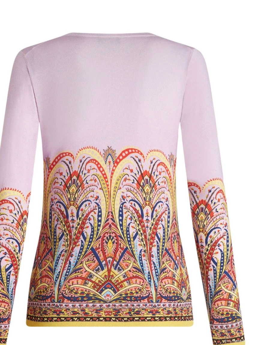 Affordable ETRO V-neck jumper Women paisley-print 0304