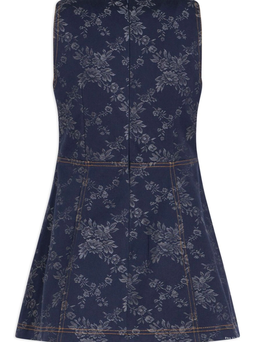 Cheap floral-jacquard Women ETRO minidress denim 0316