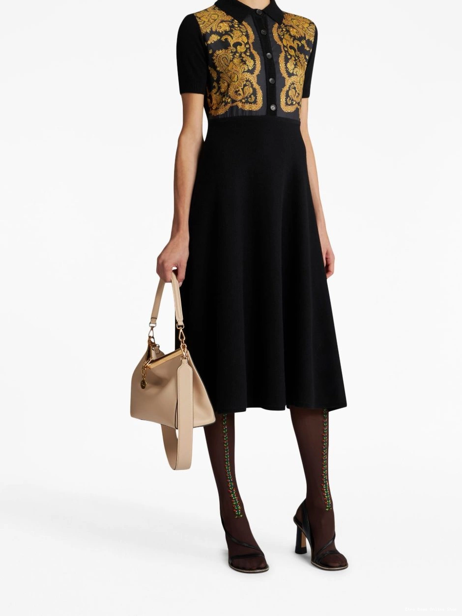 Affordable polo dress paisley-print knitted Women ETRO 0305