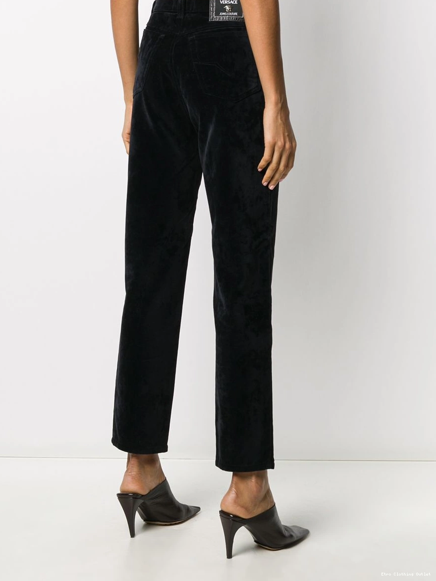 Affordable trousers Women ETRO velvet straight-leg 0303