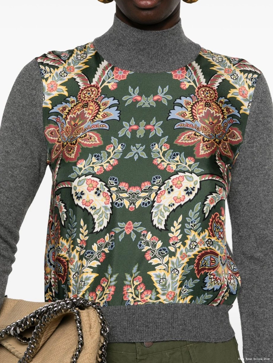 Affordable ETRO Women floral jumper contrast-panel 0305