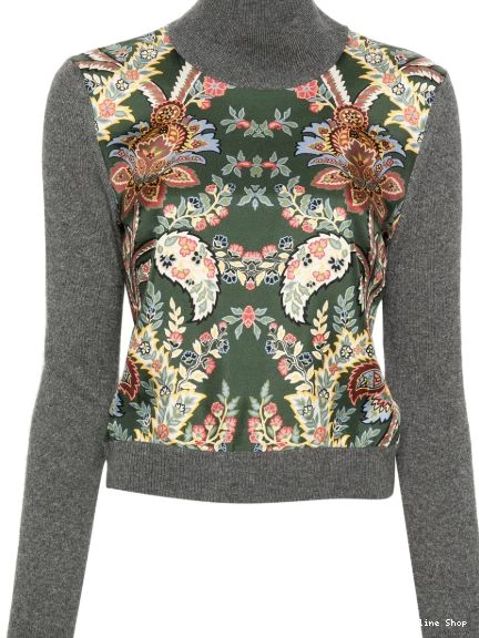 Affordable ETRO Women floral jumper contrast-panel 0305