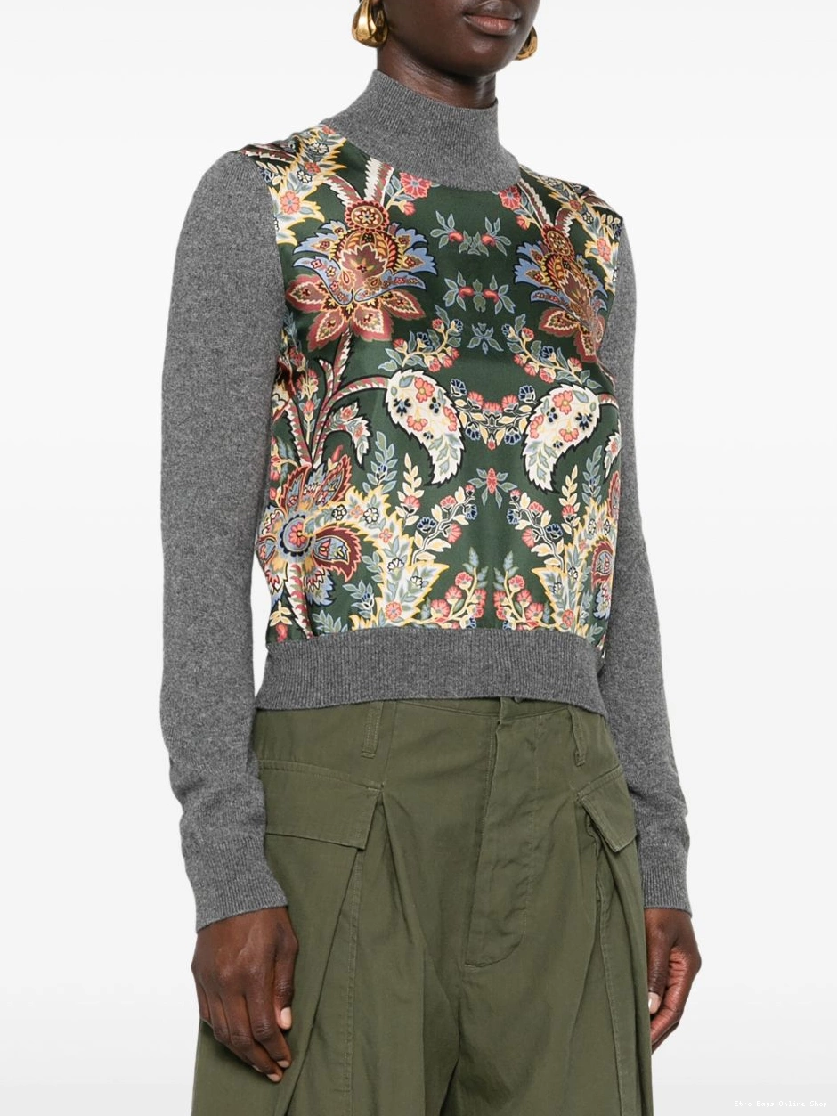 Affordable ETRO Women floral jumper contrast-panel 0305