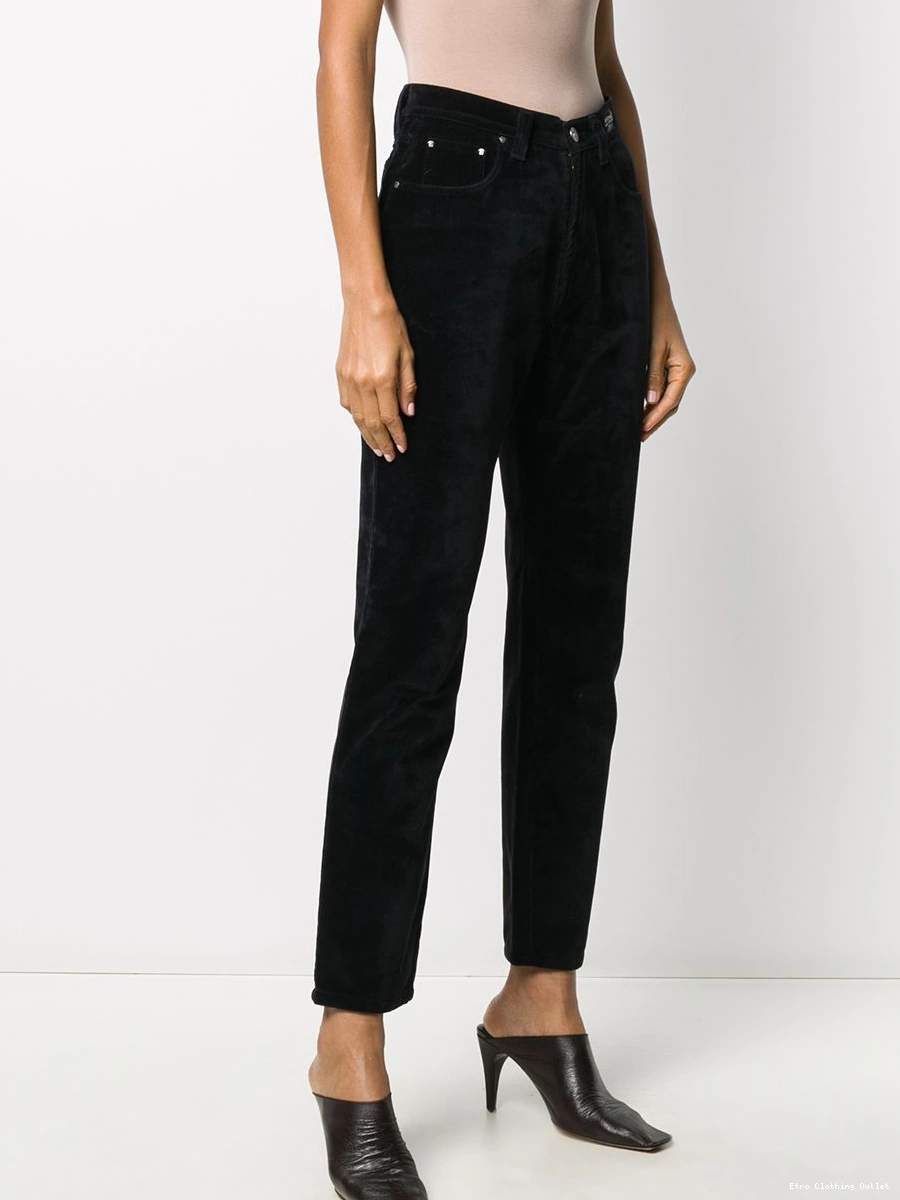 Affordable trousers Women ETRO velvet straight-leg 0303