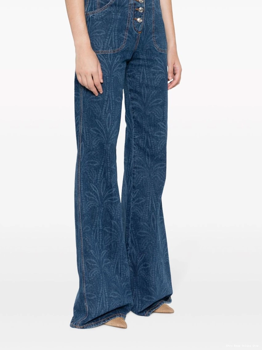 Affordable flared Women jeans ETRO buttoned 0304