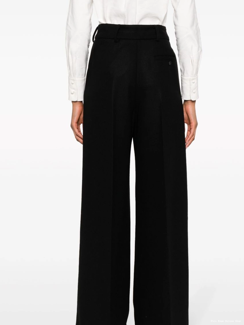 Cheap ETRO Women palazzo trousers virgin-wool 0304