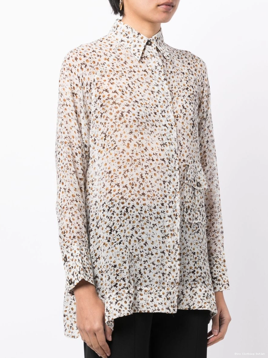 Cheap long-sleeve Women floral-print ETRO shirt 0303