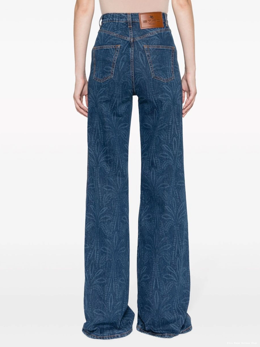 Affordable flared Women jeans ETRO buttoned 0304